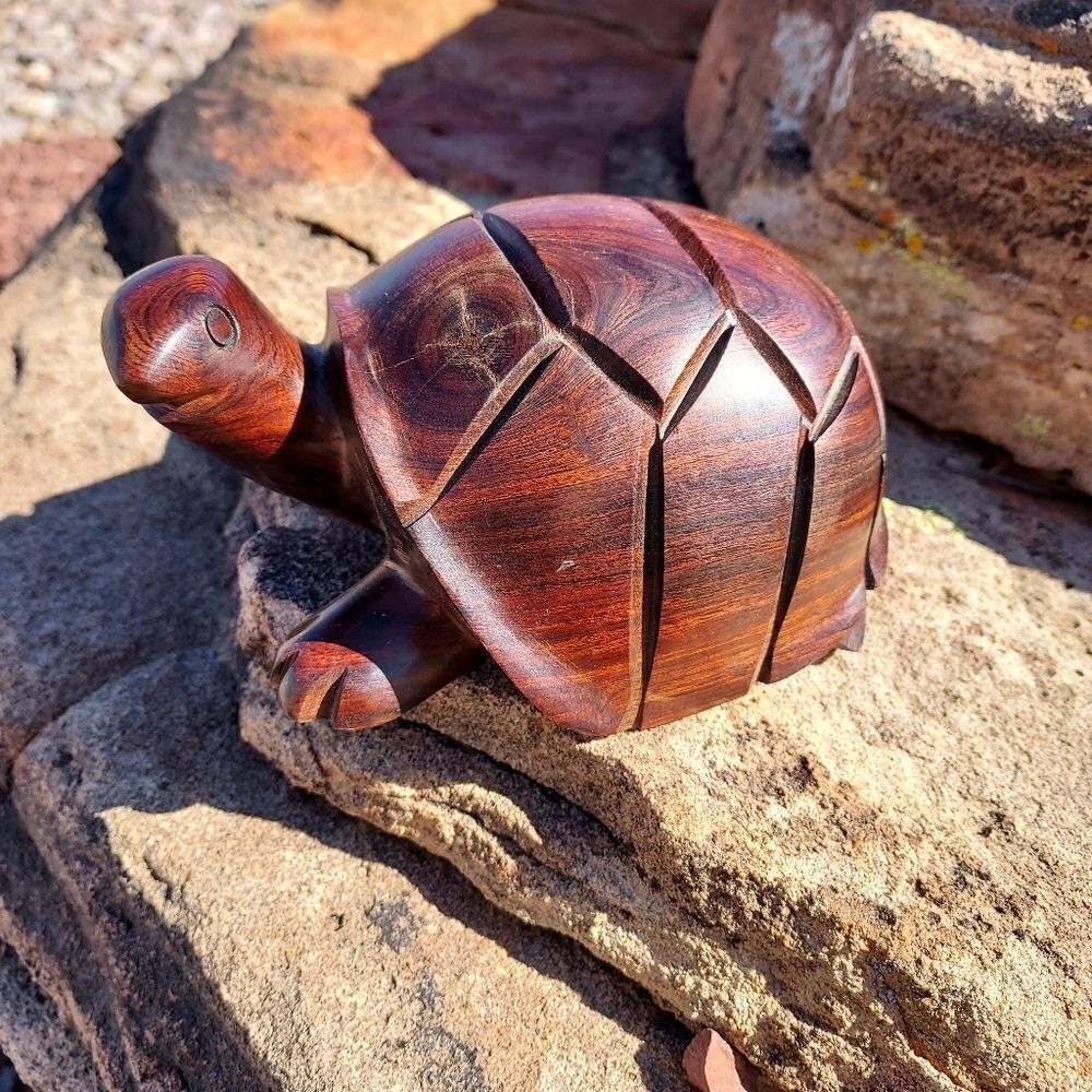 IRONWOOD HAND CARVED TURTLE 